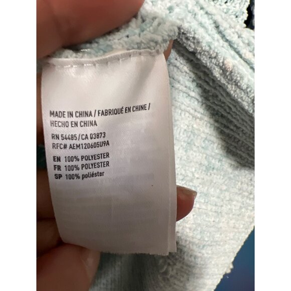 American Eagle Outfitters Distressed Light Blue Loose Knit Sweater S - Picture 3 of 7